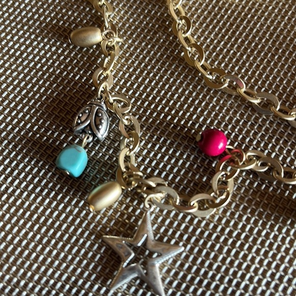 Chico’s long gold tone necklace with whimsical charms. NWOT - Picture 3 of 5